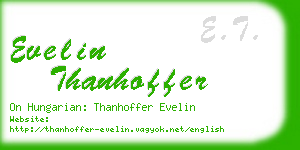 evelin thanhoffer business card